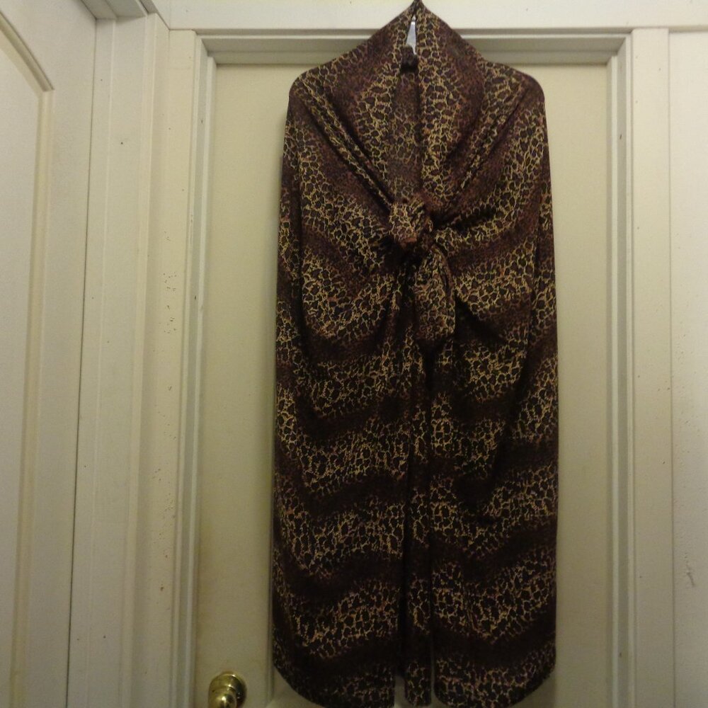 ANIMAL SHAWL WRAP OR FABRIC 46 INCHES BY 70 INCHES